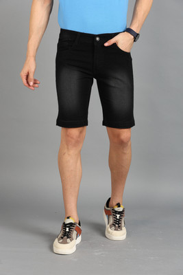 DAKWINS Dyed/Washed Men Denim Grey Denim Shorts