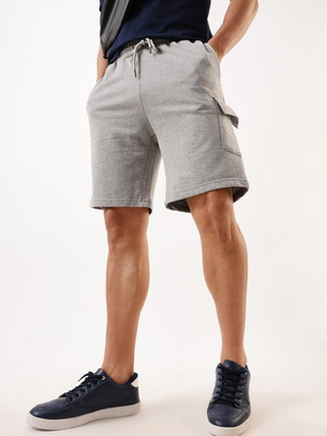 Dennis Lingo Solid Men Grey Casual Shorts