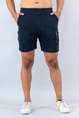 TISTABENE Solid Men Blue Baggy Shorts