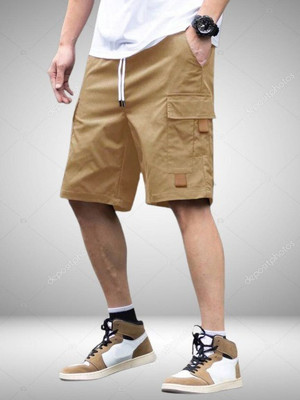 MGC MAANU Solid Men Beige Sports Shorts