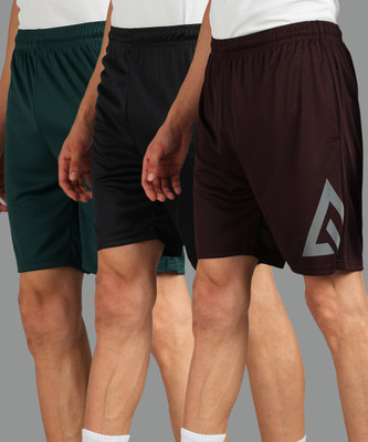 Adrenex Solid Men Multicolor Running Shorts