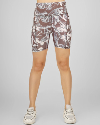 BEYOGINI Printed Women Brown Sports Shorts