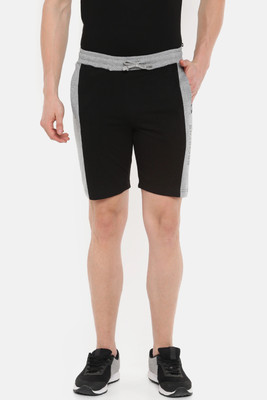 Dollar Solid Men Black Bermuda Shorts