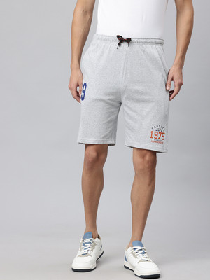 ARDEUR Self Design Men Grey Casual Shorts