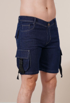 METRONAUT Solid Men Denim Dark Blue Denim Shorts