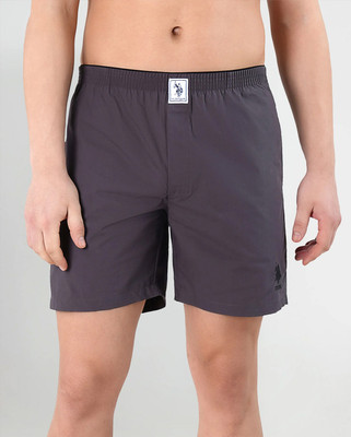U.S. POLO ASSN. Solid Men Grey Boxer Shorts