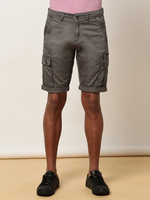 bEEVEE Solid Men Grey Basic Shorts