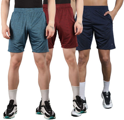 Force NXT Solid Men Multicolor Sports Shorts