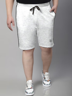 ARDEUR Self Design Men Grey Regular Shorts