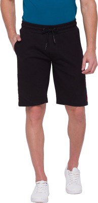 BEING HUMAN Solid Men Black Casual Shorts