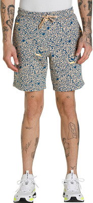 PUMA Printed Men Blue Casual Shorts