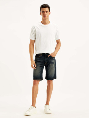 LEVI'S Solid Men Black Denim Shorts