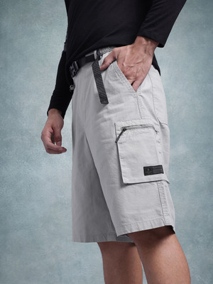 Roadster Solid Men Red Cargo Shorts