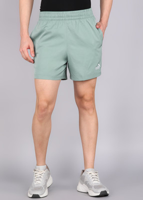 PUMA Solid Men Green Casual Shorts