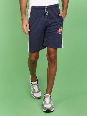 V-MART Color Block Men Blue Regular Shorts