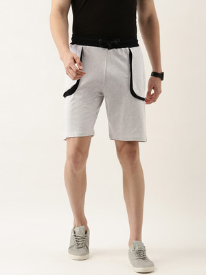 HouseOfCommon Solid Men White Casual Shorts