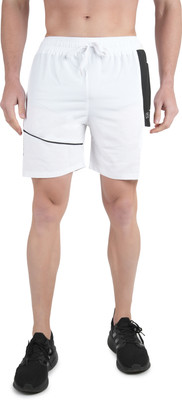 KWINGS Solid Men White Sports Shorts