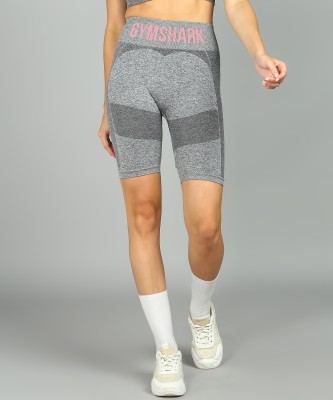 GymShark Color Block Women Grey Compression Shorts