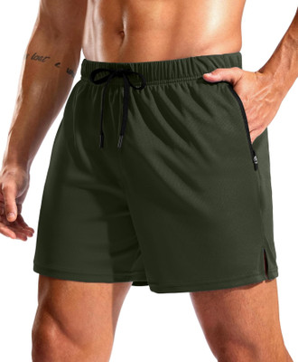 A F O Solid Men Dark Green Boxer Shorts
