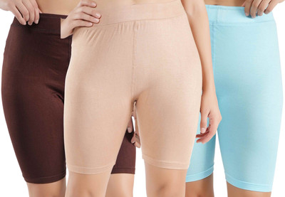 Florafit Solid Women Multicolor Cycling Shorts