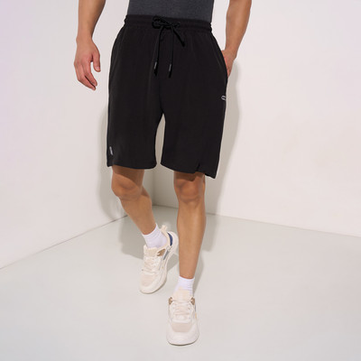 Ajile By Pantaloons Solid Men Black Basic Shorts