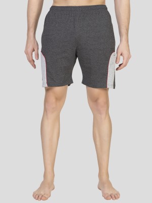 Zeffit Color Block Men Grey Sports Shorts