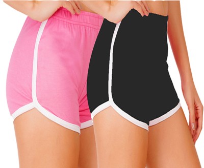 jocker Solid Women Pink Casual Shorts