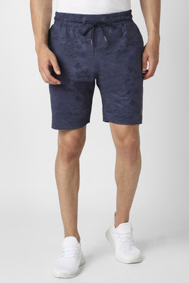 VAN HEUSEN Solid Men Blue Regular Shorts