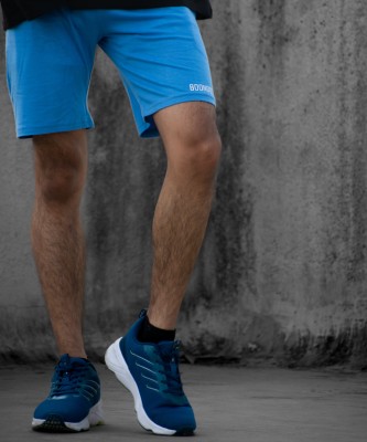 Boond Solid Men Light Blue Basic Shorts, Gym Shorts, Cycling Shorts