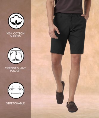 SYLZON Self Design Men Black Chino Shorts