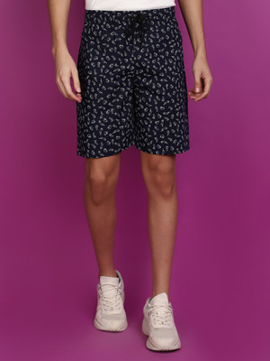 V-MART Printed Men Blue Regular Shorts