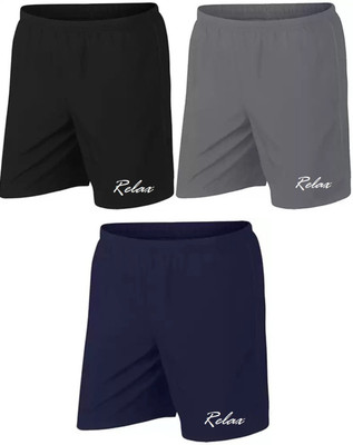 HouseOfCommon Solid, Printed Men Multicolor Regular Shorts