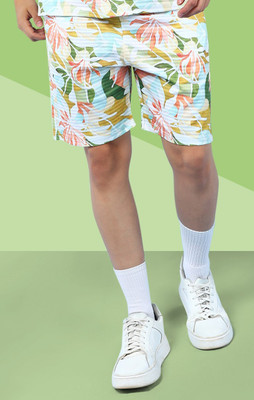 INDICLUB Self Design Men Multicolor Casual Shorts