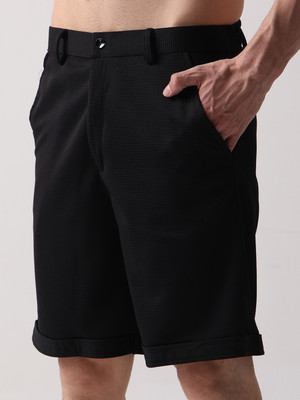 Leriya Fashion Solid Men Grey Denim Shorts