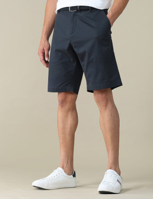 U.S. POLO ASSN. Solid Men Blue Basic Shorts