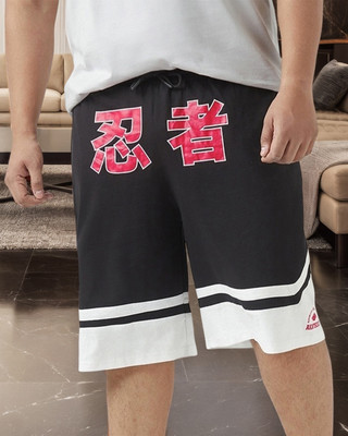 BEWAKOOF Graphic Print Men Black Bermuda Shorts