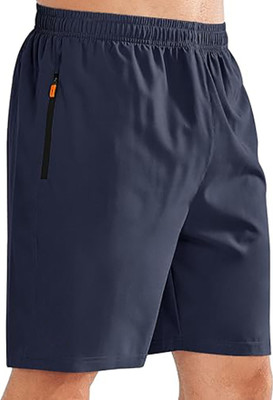 Sidfashion Solid Men Blue Running Shorts, Basic Shorts