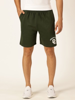 Thomas Scott Solid Men Green Sports Shorts