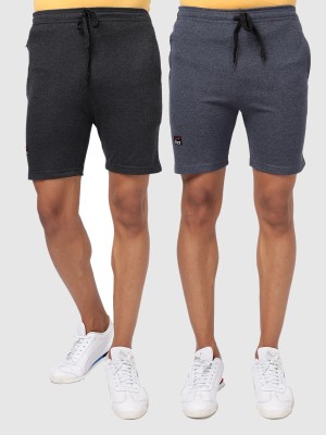 sando Solid Men Grey Regular Shorts