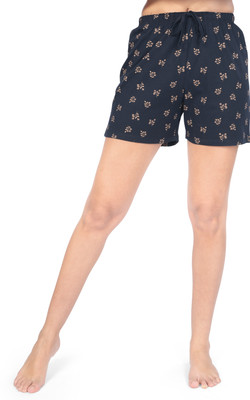 Ariel Printed Women Black Casual Shorts
