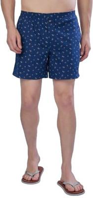 mahim Printed Men Blue Basic Shorts