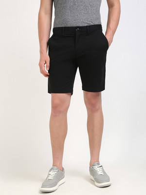 TOMMY HILFIGER Solid Men Black Regular Shorts