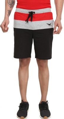 Hiflyers Striped Men Red, Black Regular Shorts