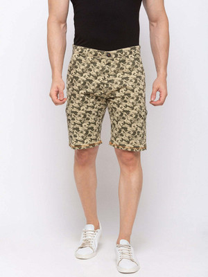 Status Quo Printed Men Green Basic Shorts