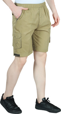 Welcy Solid Men Khaki Board Shorts