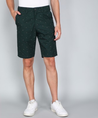 Allen Solly Printed Men Dark Green Chino Shorts