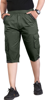 ADITYA TRADE LINK Solid Men Green Cargo Shorts