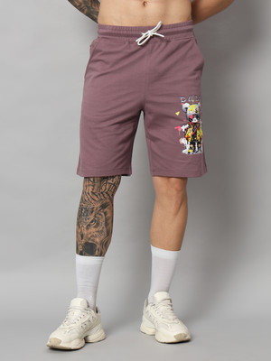WEARDUDS Printed Men Purple Casual Shorts