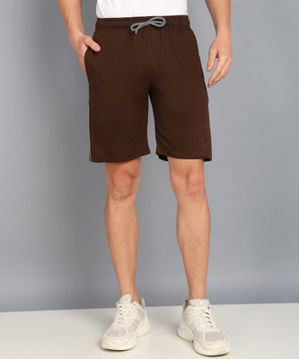 METRONAUT Men's Solid Regular Short Solid Men Brown Regular Shorts