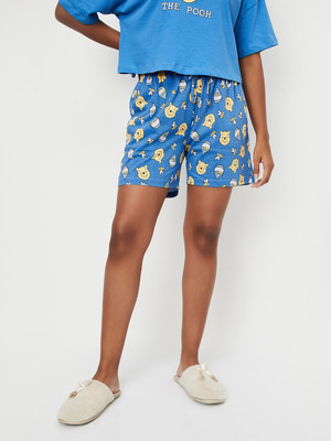 MAX Printed Women Blue Regular Shorts
